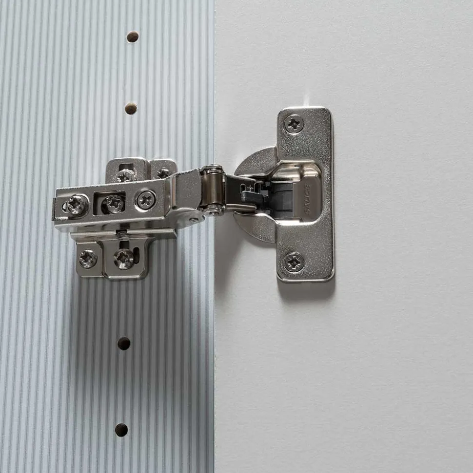 3-türiger Kleiderschrank in Weiß Glasfront - Rocca