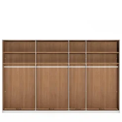 7-türiger Kleiderschrank in Weiß Glas - Dilacco