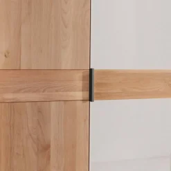 7-türiger Kleiderschrank in Weiß Glas - Dilacco