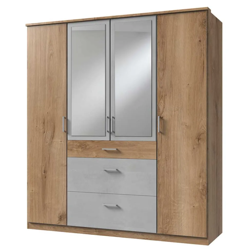 4-türiger Kleiderschrank in Plankeneiche NB - Anca