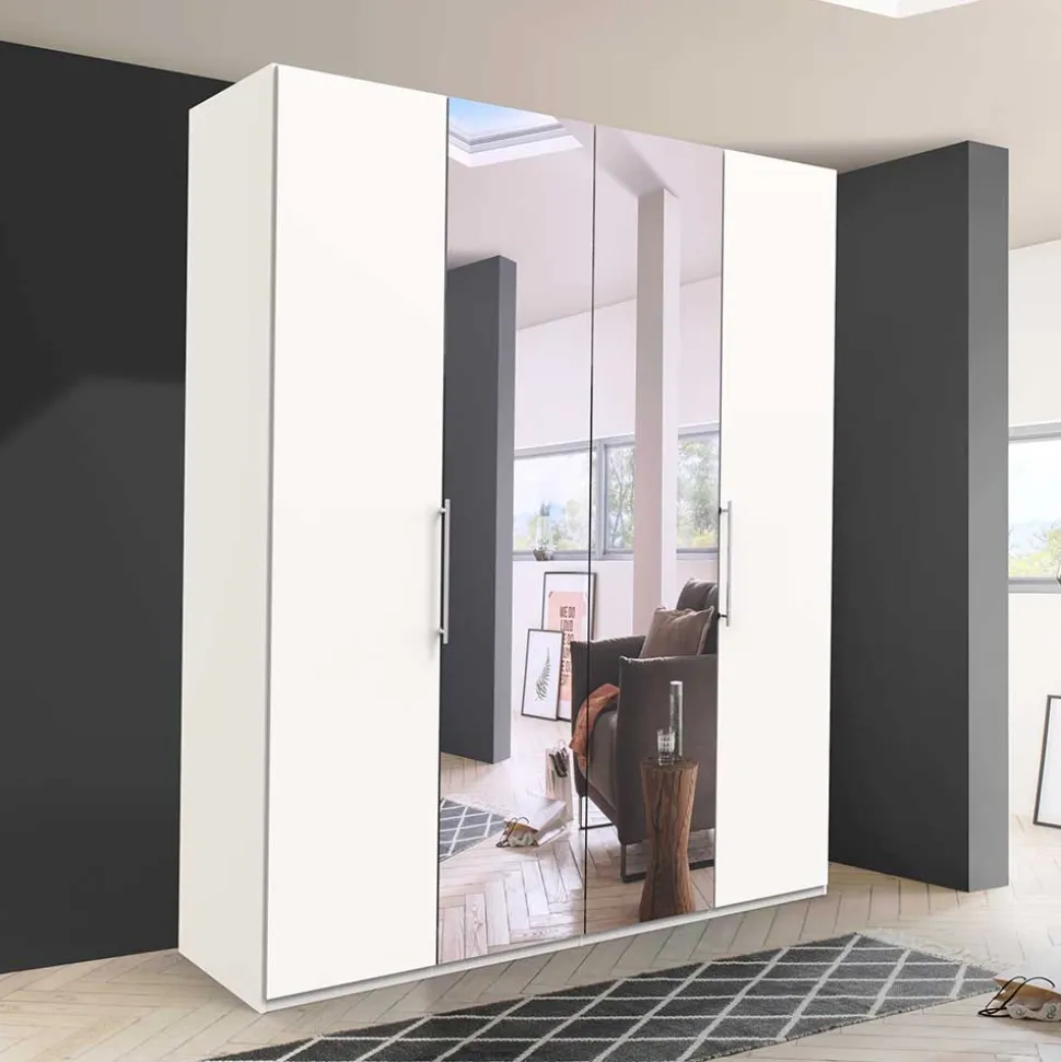 2-türiger Kleiderschrank mit Falttüren in Weiß - Donpiave