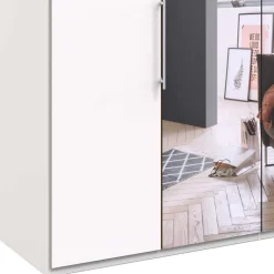 2-türiger Kleiderschrank mit Falttüren in Weiß - Donpiave