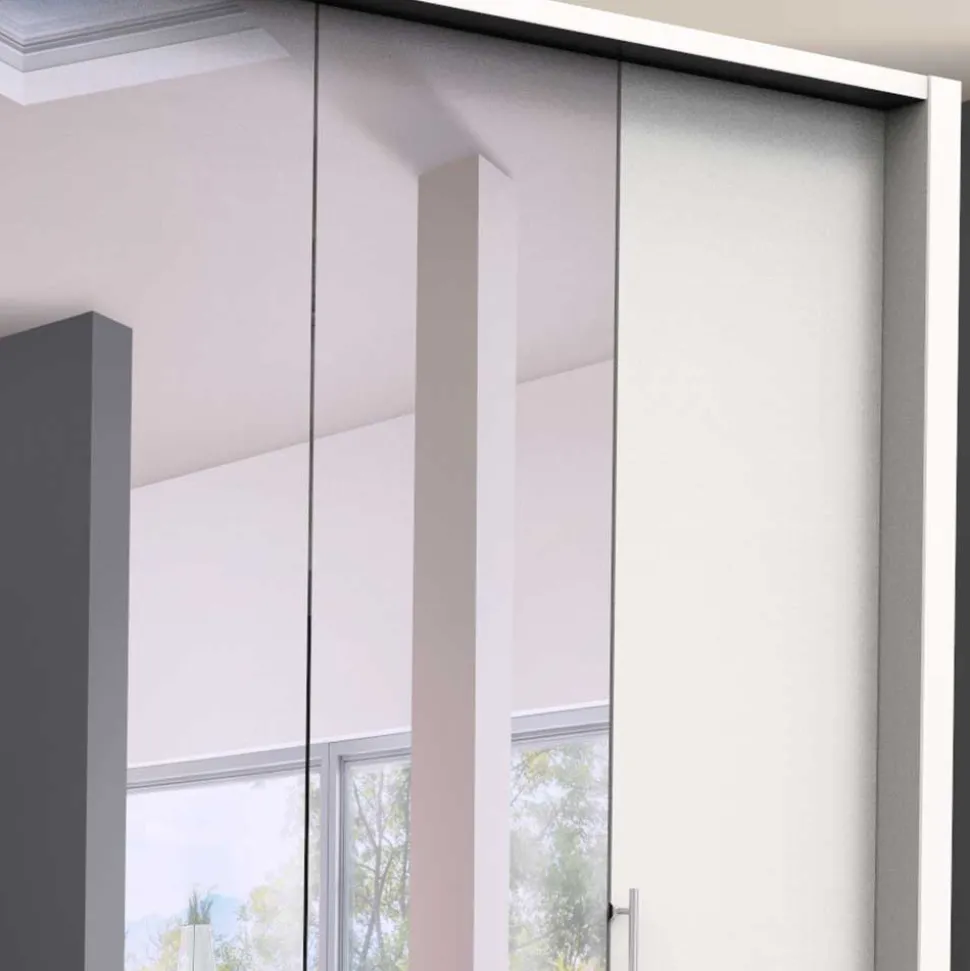 2-türiger Kleiderschrank mit Falttüren in Weiß - Donpiave