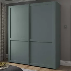 2-türiger Kleiderschrank mit Schwebetüren - modern - Rajavo