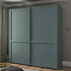 2-türiger Kleiderschrank mit Schwebetüren - modern - Rajavo
