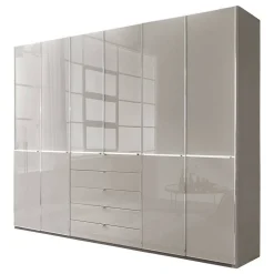 6-türiger Kleiderschrank mit fünf Schubladen - Nucina