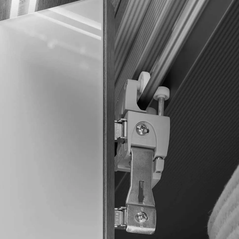 3-türiger Kleiderschrank mit Dreh- und Falttüren - Nujan