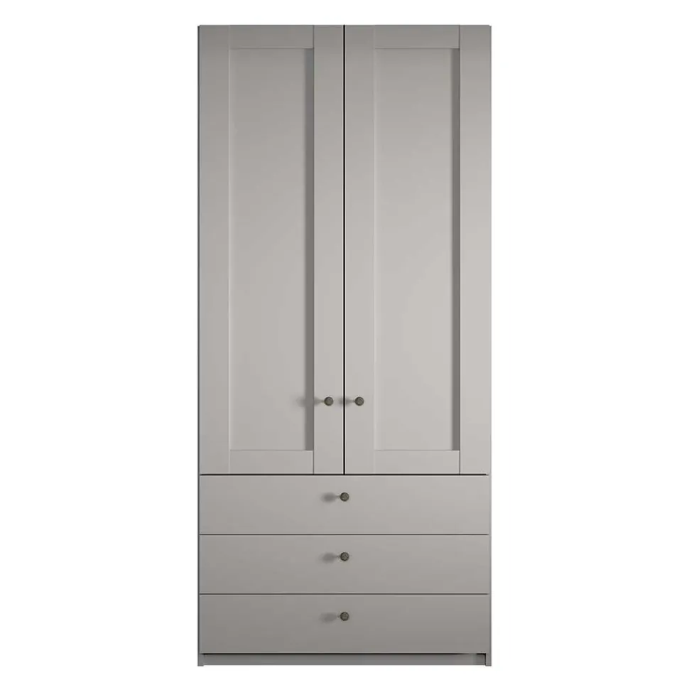 2-türiger Kombi-Kleiderschrank mit 3 Schubladen - Ridonna