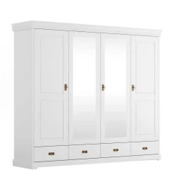 4-türiger Landhausschrank in Weiß - Presto