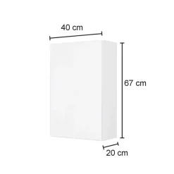 1-türiger Oberschrank fürs Bad in Dunkelgrau - Noricas