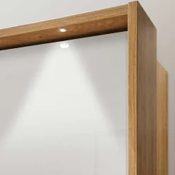 6-türiger Schlafraum Kleiderschrank in Glas Beige - Emdsiva I