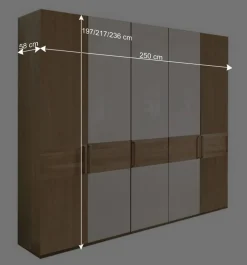 5-türiger Schlafzimmer Schrank mit fünf Türen - Emdsiva IV