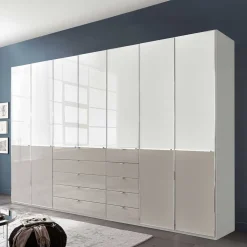 7-türiger Schlafzimmerschrank zweifarbig - Pascan