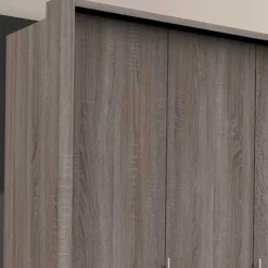 2-türiger Schlafzimmerschrank in dunkler Holzoptik - Crenba