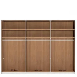 6-türiger Schlafzimmerschrank mit Glas - Hung