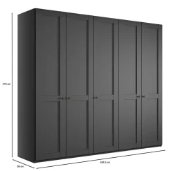 5-türiger Schlafzimmerschrank - modernes Landhaus - Mataram