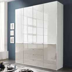 4-türiger Schlafzimmerschrank mit vier Schubladen - Pascan