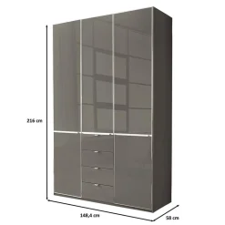 3-türiger Schrank mit vier Schubladen - Madita