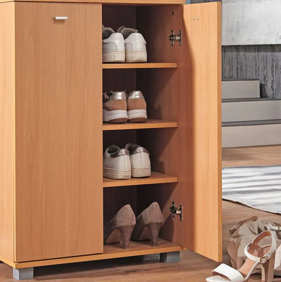 2-türiger Schuhschrank in Buche Dekor - Sagemini