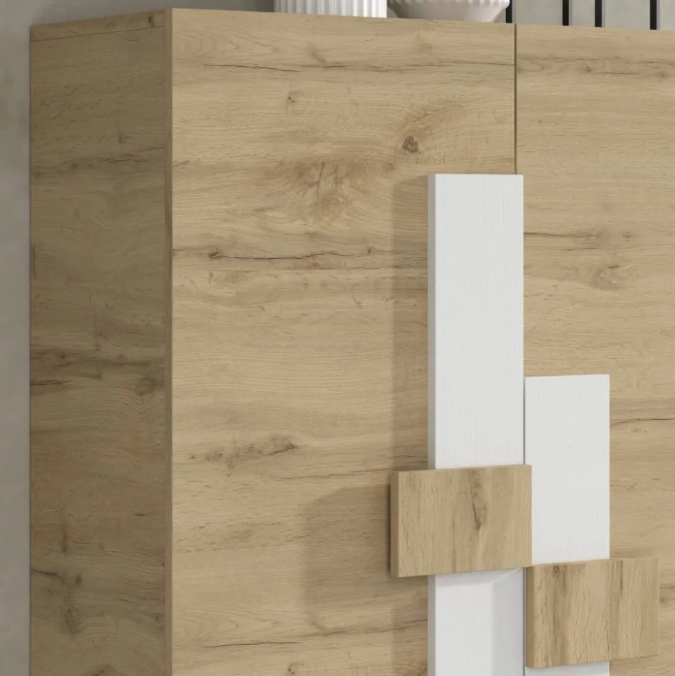 2-türiger Schuhschrank mit sechs schrägen Böden - Lornas