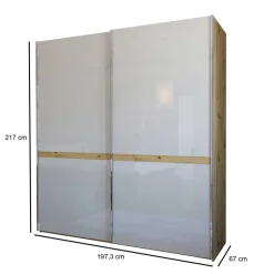 2-türiger Schwebetüren Kleiderschrank 200cm breit - Crascanu