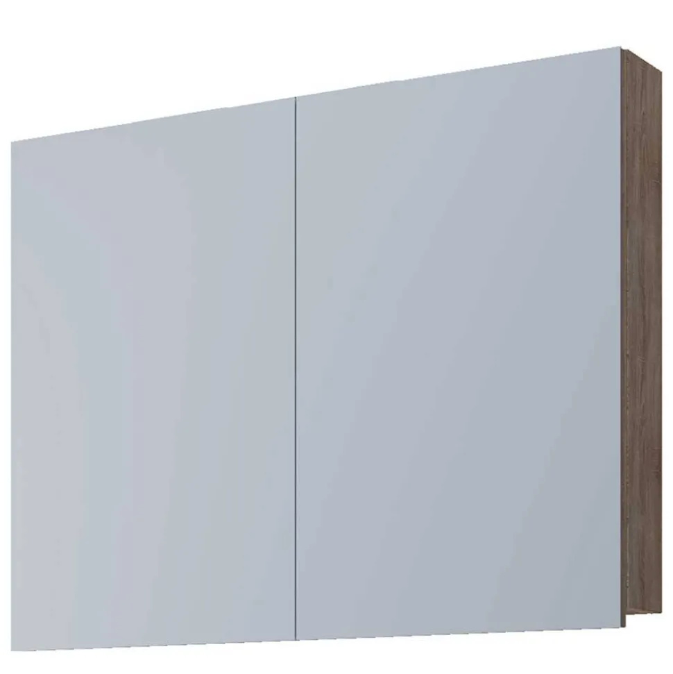 2-türiger Spiegelschrank fürs Bad in Sonoma-Eiche - Caleena