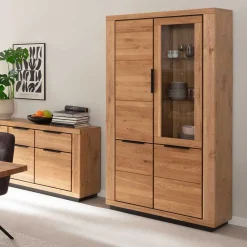 4-türiger Vitrinenschrank teilmassiv - Vlacoma