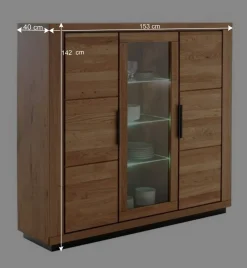 3-türiger Wohnzimmerschrank 153x142x40 cm - Vlacoma