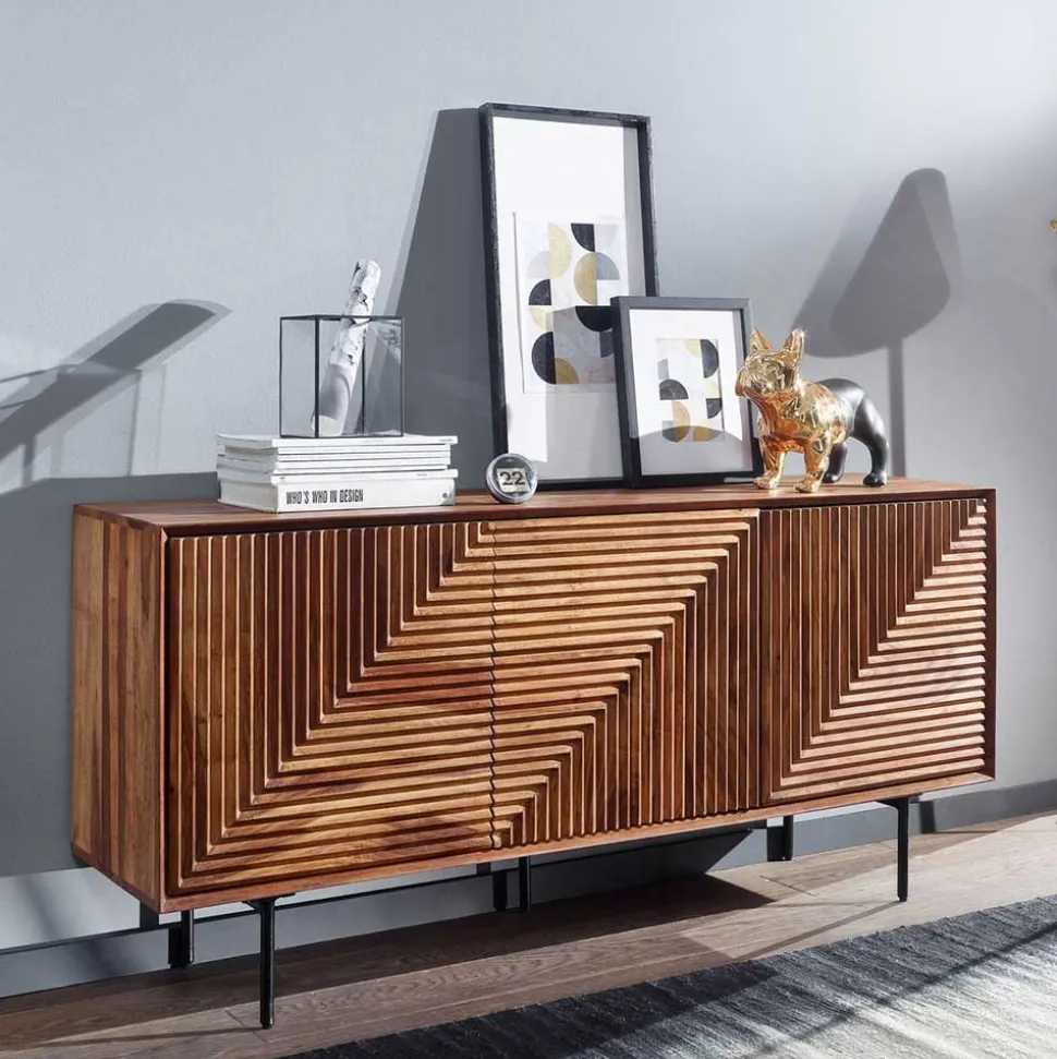 3-türiges Designer Sideboard aus Massivholz - Madrino