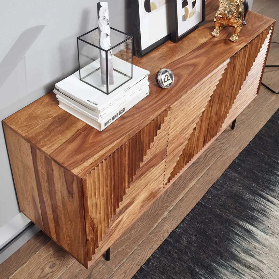 3-türiges Designer Sideboard aus Massivholz - Madrino