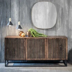 3-türiges Holz Sideboard mit Bügelgestell - Lyrica
