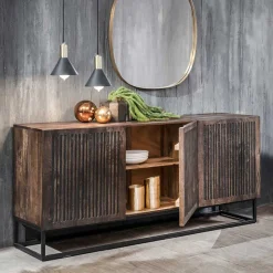 3-türiges Holz Sideboard mit Bügelgestell - Lyrica