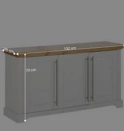 3-türiges Sideboard - modernes Landhaus - Eyzaco