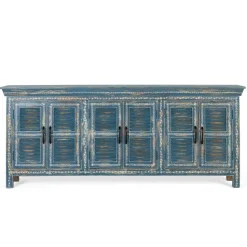 6-türiges Sideboard in Blau - Enrossino