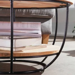 Trommelform Couchtisch mit offenem Gestell - Mojito