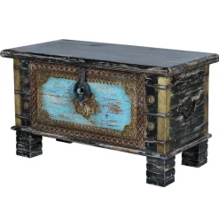 Truhe in Schwarz Blau Bronze - Branle