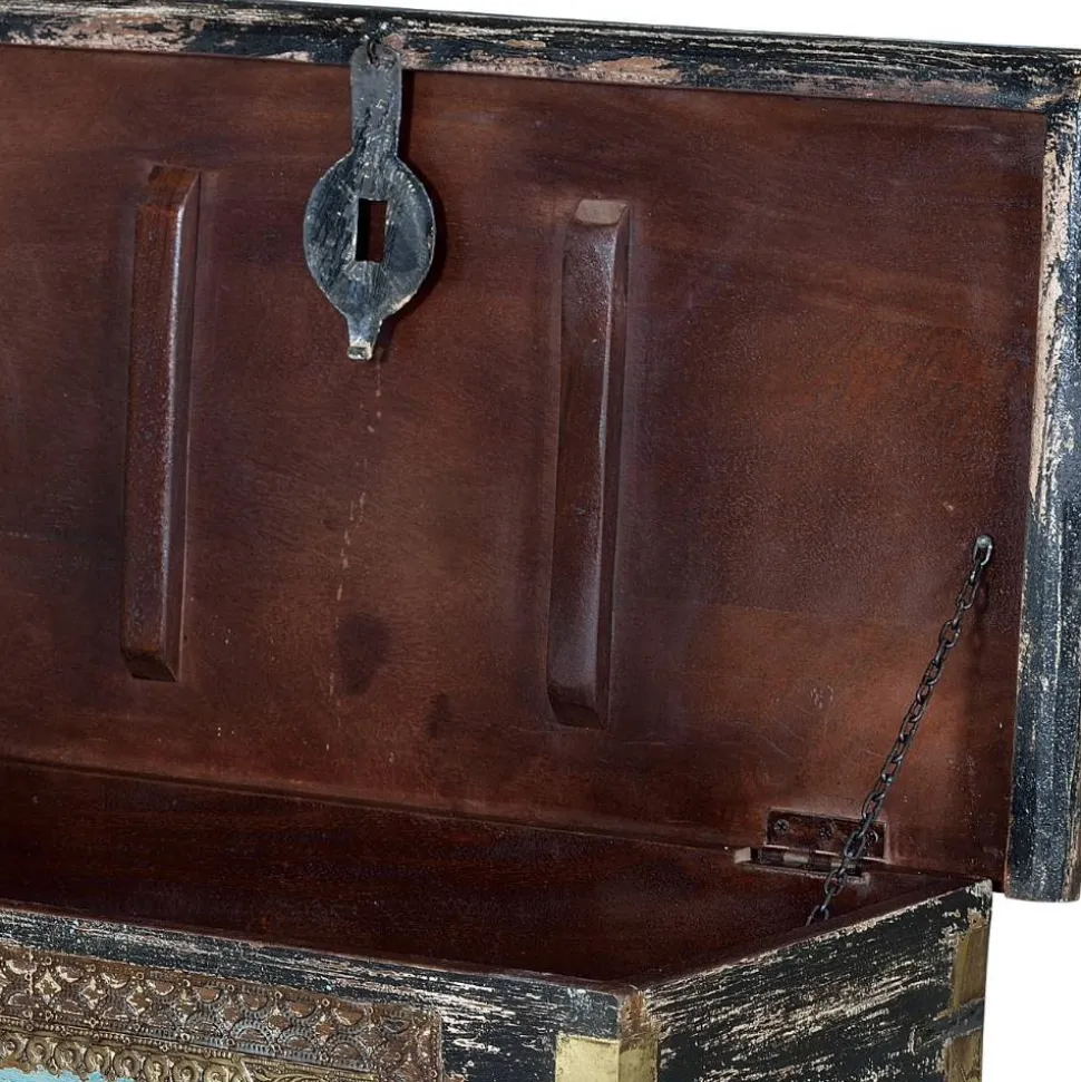 Truhe in Schwarz Blau Bronze - Branle