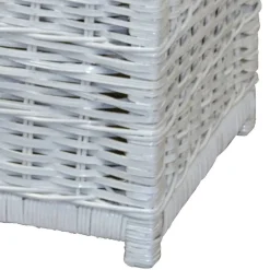 Truhe Wohnzimmertisch aus Rattan Weiß - Jacopo