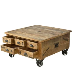 Truhen-Couchtisch Indri aus Mango Massivholz