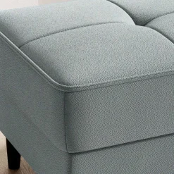 Truhenhocker in Mintgrün Strukturstoff - Talateo