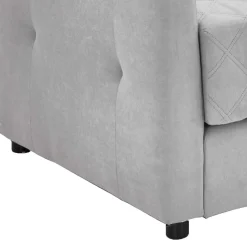 TTF Ausziehcouch in Hellgrau Stoff - Cyras