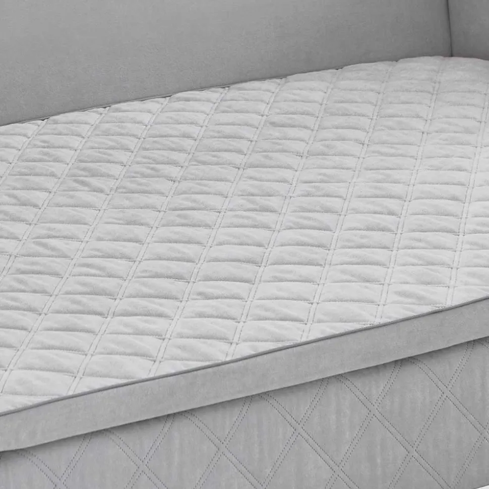 TTF Ausziehcouch in Hellgrau Stoff - Cyras