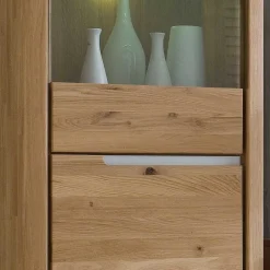 TV Anbauwand Croconia aus Wildeiche Massivholz (vierteilig)