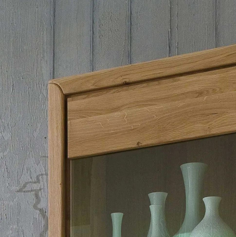 TV Anbauwand Croconia aus Wildeiche Massivholz (vierteilig)