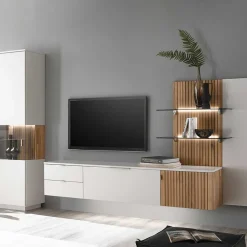 TV Anbauwand Designmöbel Set - Miloris (dreiteilig)