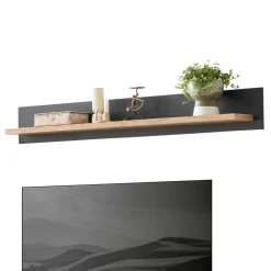 TV Anbauwand in Anthrazit & Wildeiche - Lionel (vierteilig)