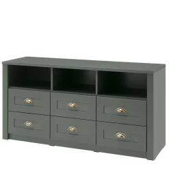 TV Anbauwand in Dunkelgrün - Niestov (dreiteilig)