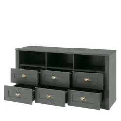 TV Anbauwand in Dunkelgrün - Niestov (dreiteilig)