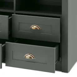 TV Anbauwand in Dunkelgrün - Niestov (dreiteilig)