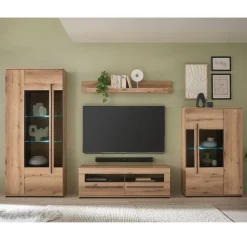 TV Anbauwand in Eiche - Brocus (vierteilig)
